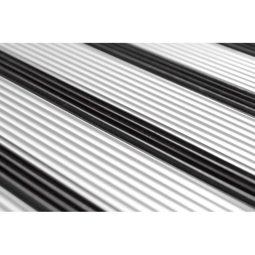 WENKO 601011100 - Escalera ALU-DESIGN 44 x 101 cm, plateada/negra
