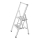 WENKO 601015100 - Escalera ALU-DESIGN 44x101 cm blanca/gris