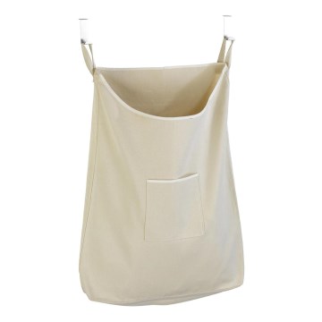 WENKO 62107100 - Cesto para ropa CANGURO 52x81 cm beige/plateado