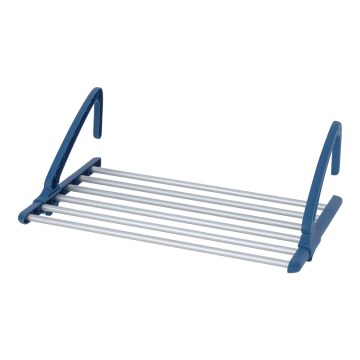 WENKO 63005800 - Tendedero de ropa 37,5x21 cm acero inoxidable/plateado/azul