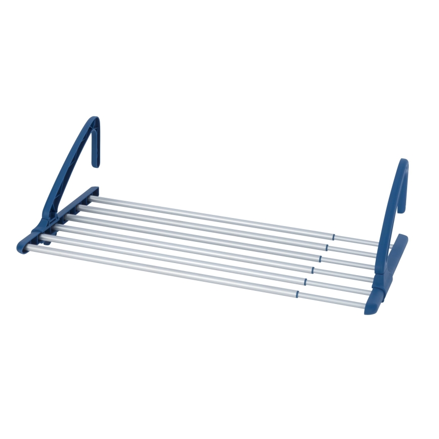 WENKO 63005800 - Tendedero de ropa 37,5x21 cm acero inoxidable/plateado/azul