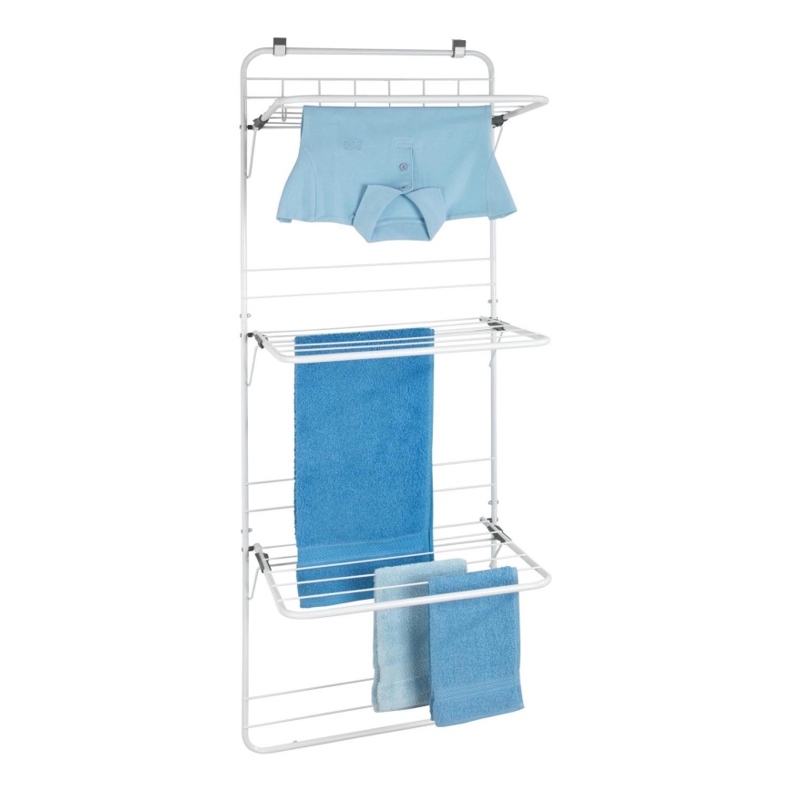 WENKO 63010800 - Tendedero de ropa 51x142 cm blanco/gris
