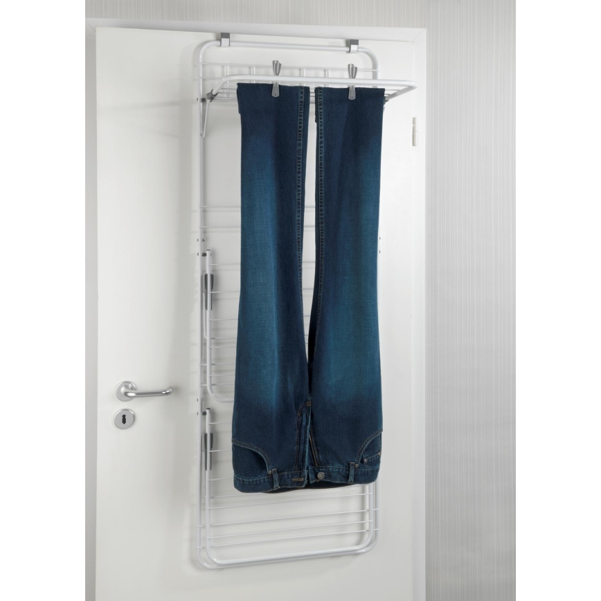 WENKO 63010800 - Tendedero de ropa 51x142 cm blanco/gris