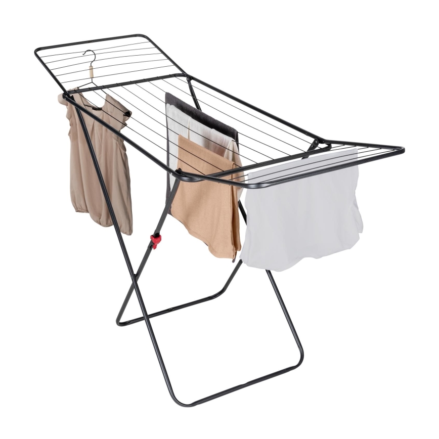 WENKO 63015100 - Tendedero para ropa CHAMPION 170x98 cm negro