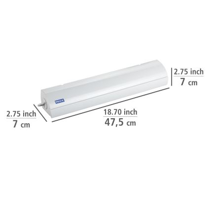 WENKO 63025100 - Toallero 47,5 x 7 cm blanco