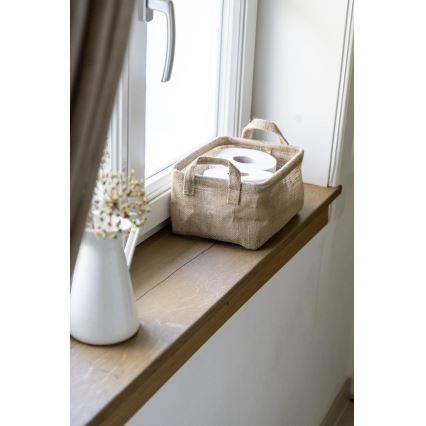 WENKO 64470100 - Cesta JUNA 20x15 cm marrón