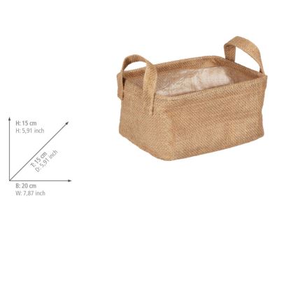 WENKO 64470100 - Cesta JUNA 20x15 cm marrón
