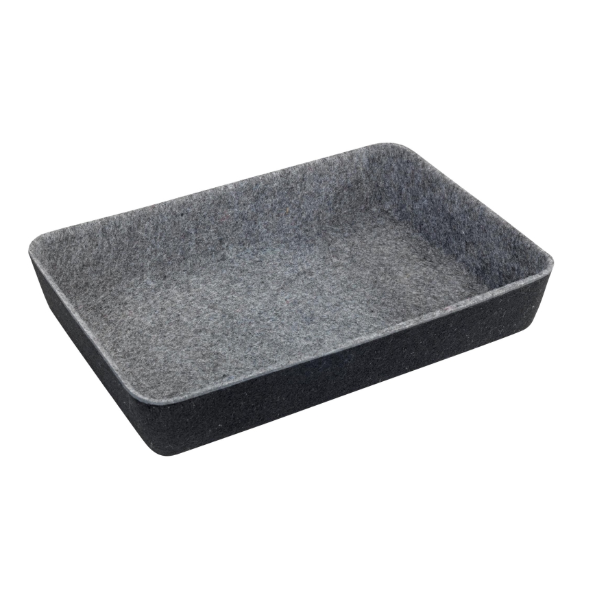 WENKO 64502100 - Organizador de cajón FELT 28,5x20 cm gris