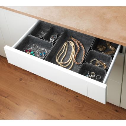 WENKO 64502100 - Organizador para cajón FELT 28,5x20 cm gris