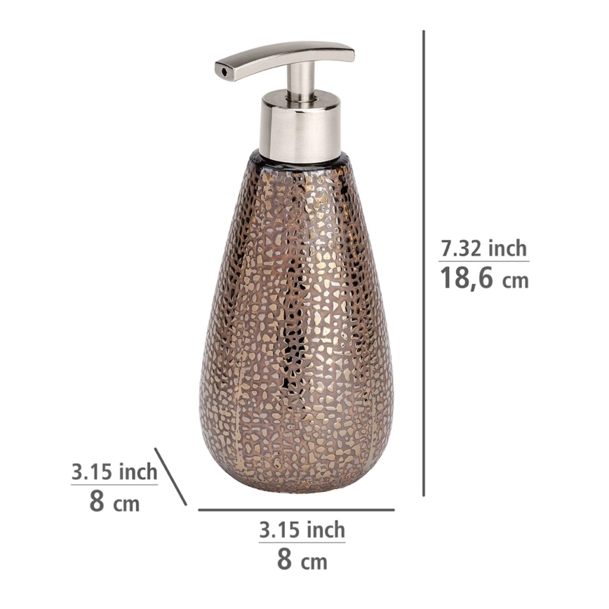 WENKO 69109800 - Set de baño MARRAKESH 12,5x41 cm marrón