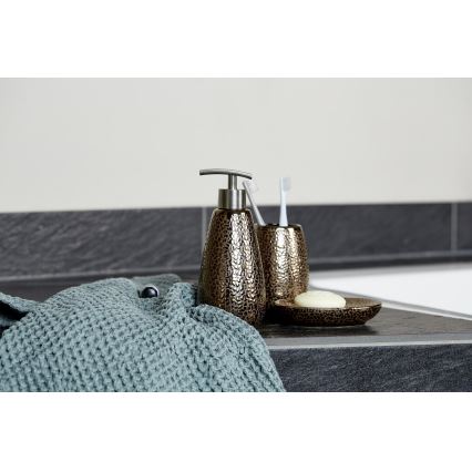 WENKO 69109800 - Set de baño MARRAKESH 12,5x41 cm marrón