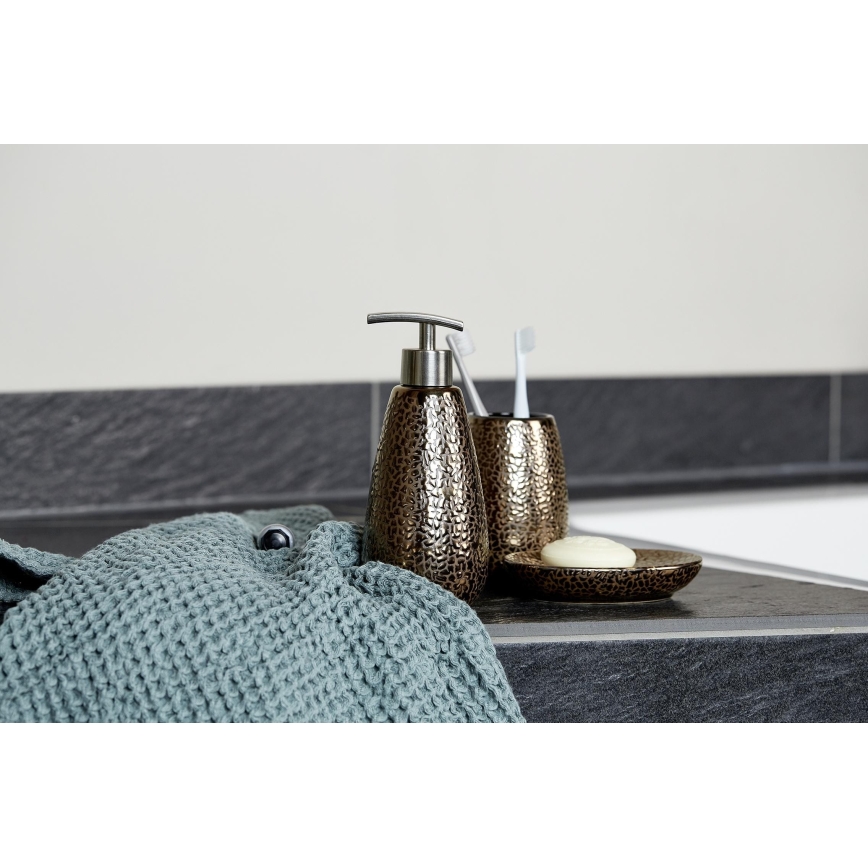 WENKO 69109800 - Set de baño MARRAKESH 12,5x41 cm marrón