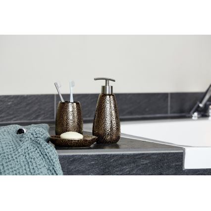 WENKO 69109800 - Set de baño MARRAKESH 12,5x41 cm marrón