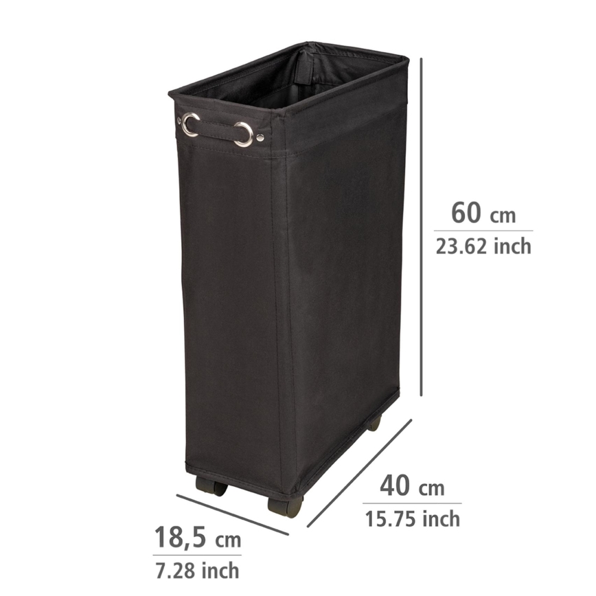 WENKO 69737800 - Cesta para la ropa CORNO 18,5x60 cm negra