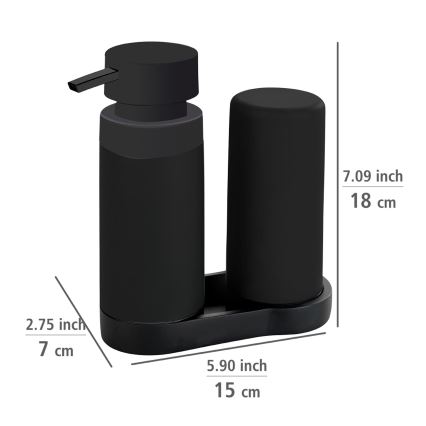 WENKO 69753800 - Organizador EASY SQUEEZ-E 15x18 cm negro
