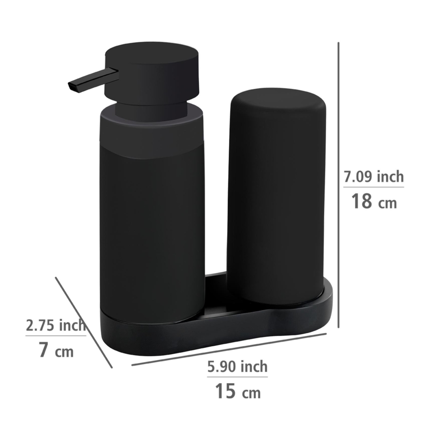 WENKO 69753800 - Organizador EASY SQUEEZ-E 15x18 cm negro