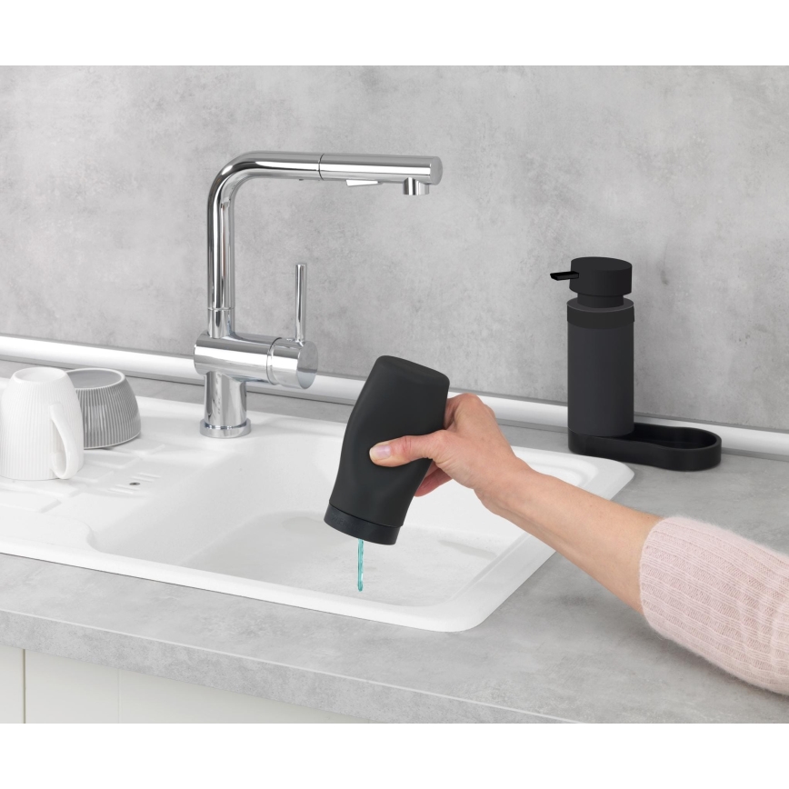 WENKO 69753800 - Organizador EASY SQUEEZ-E 15x18 cm negro