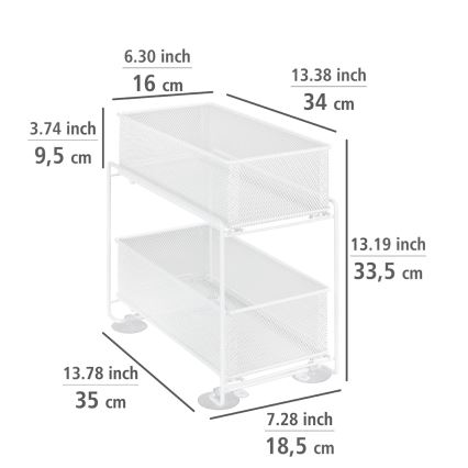 WENKO 69769800 - Soporte GIOMA 35 x 33,5 cm blanco
