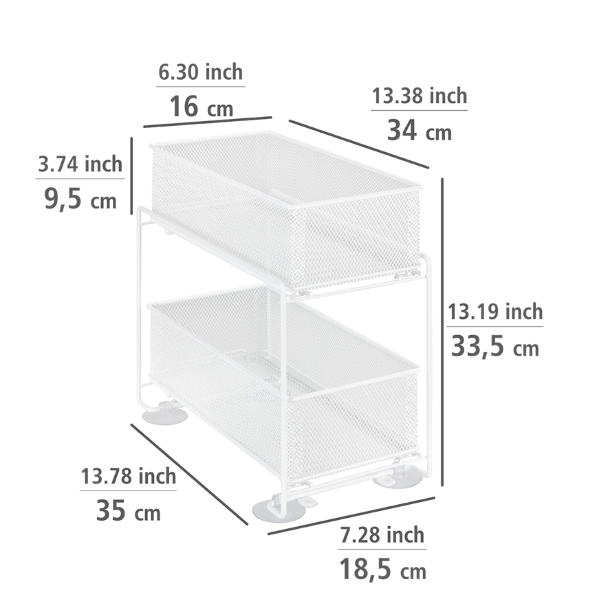 WENKO 69769800 - Soporte GIOMA 35 x 33,5 cm blanco