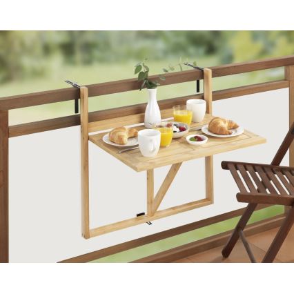 WENKO 69806800 - Mesa WAIKIKI 64 x 65 cm blanco/marrón