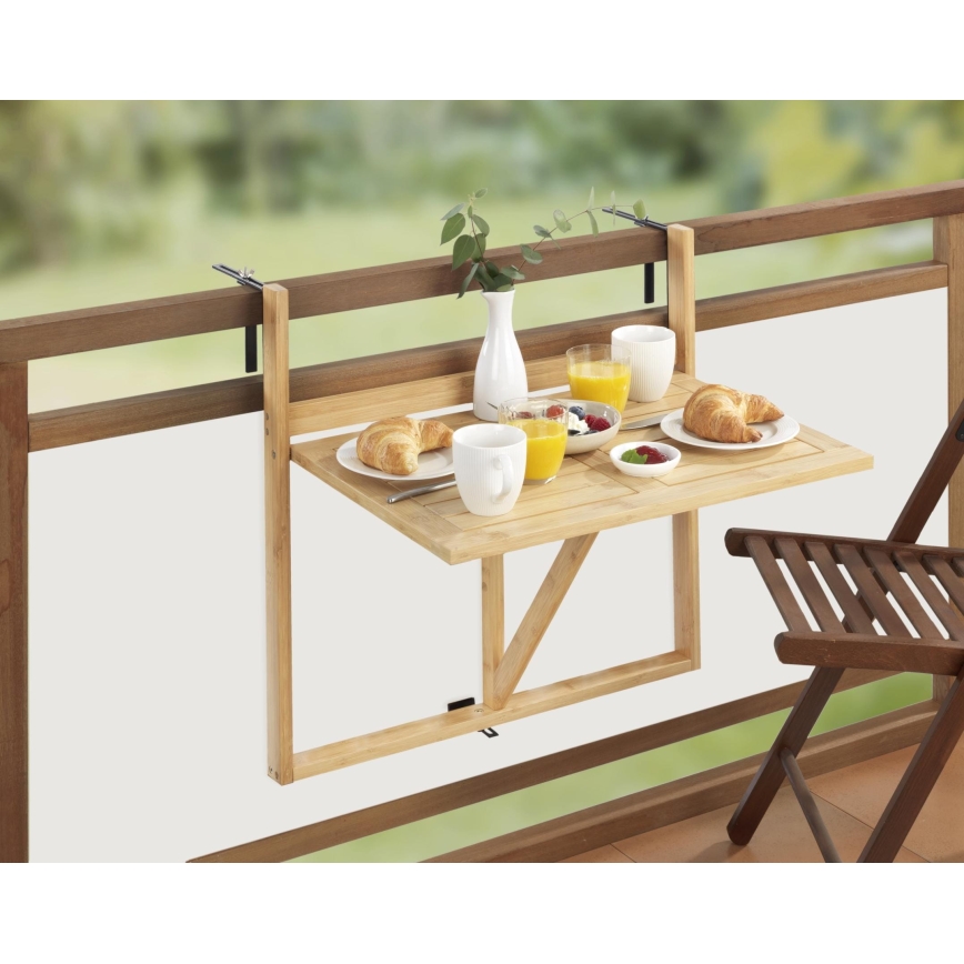 WENKO 69806800 - Mesa WAIKIKI 64 x 65 cm blanco/marrón
