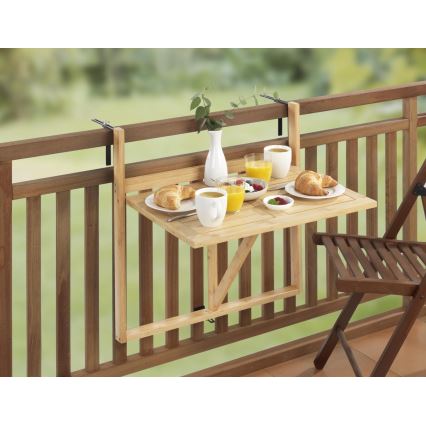 WENKO 69806800 - Mesa WAIKIKI 64 x 65 cm blanco/marrón