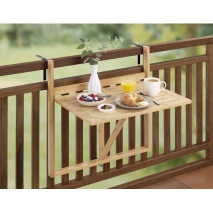 WENKO 69806800 - Mesa WAIKIKI 64 x 65 cm blanco/marrón