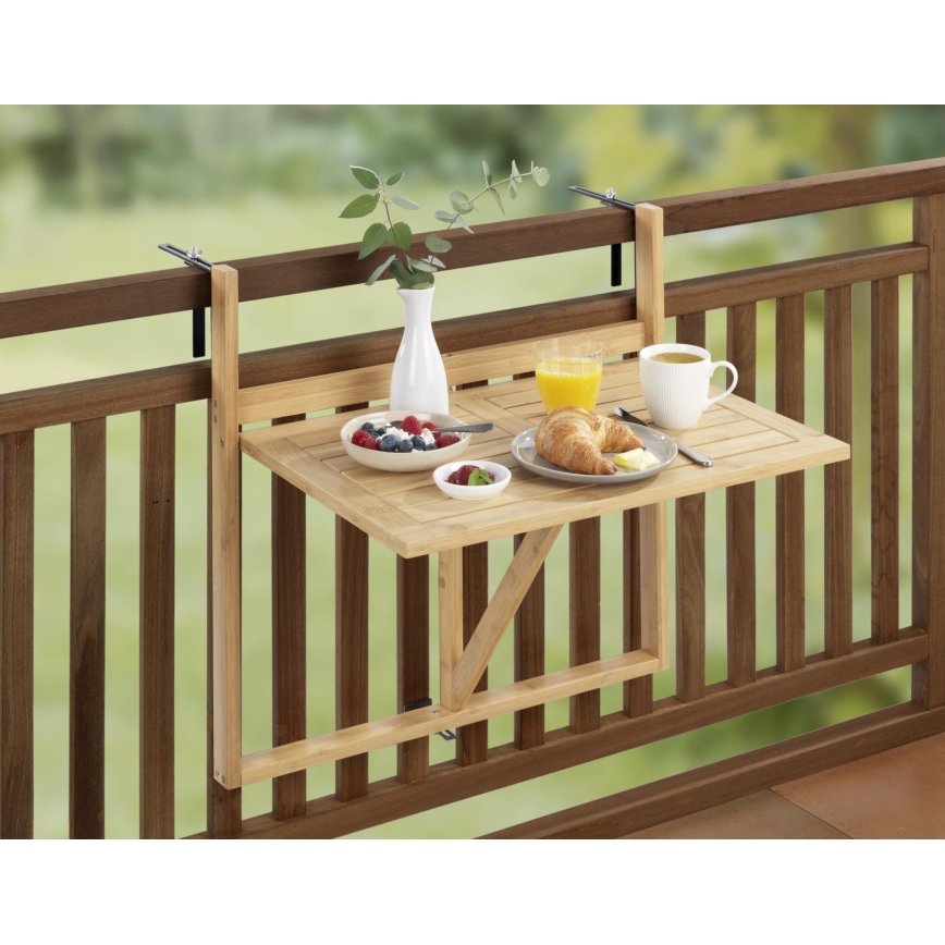 WENKO 69806800 - Mesa WAIKIKI 64 x 65 cm blanco/marrón