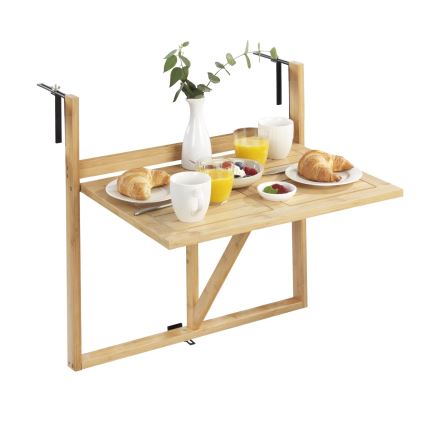 WENKO 69806800 - Mesa WAIKIKI 64 x 65 cm blanco/marrón