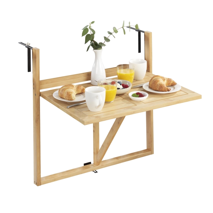 WENKO 69806800 - Mesa WAIKIKI 64 x 65 cm blanco/marrón