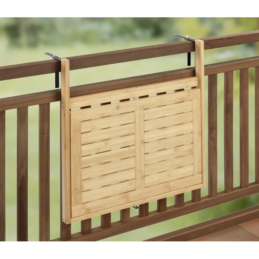 WENKO 69806800 - Mesa WAIKIKI 64x65 cm blanco/marrón