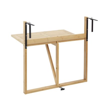 WENKO 69806800 - Mesa WAIKIKI 64x65 cm blanco/marrón