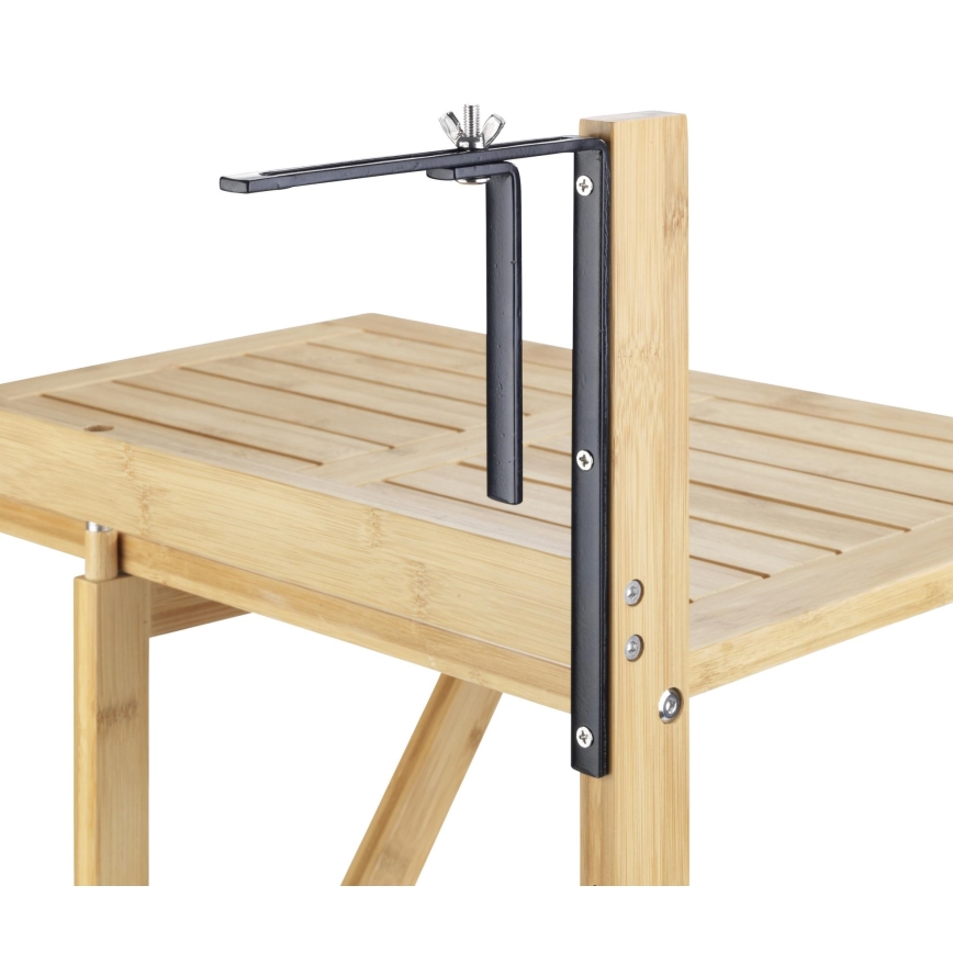 WENKO 69806800 - Mesa WAIKIKI 64x65 cm blanco/marrón