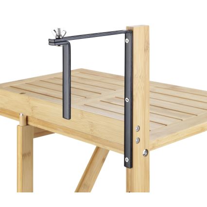 WENKO 69806800 - Mesa WAIKIKI 64x65 cm blanco/marrón