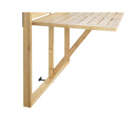 WENKO 69806800 - Mesa WAIKIKI 64x65 cm blanco/marrón