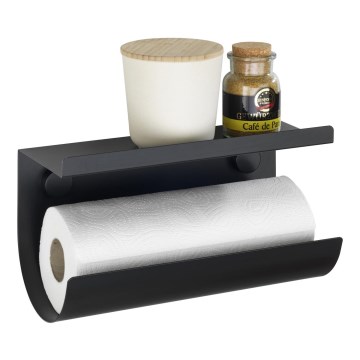 WENKO 71144800 - Portarrollos JET 30x15 cm negro