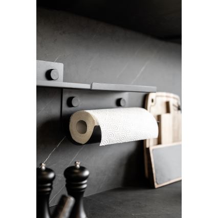 WENKO 71144800 - Portarrollos JET 30x15 cm negro
