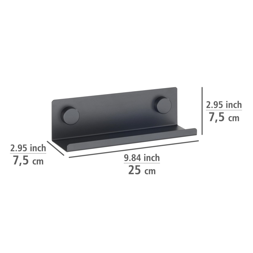 WENKO 71145800 - Soporte JET 25x7,5 cm negro
