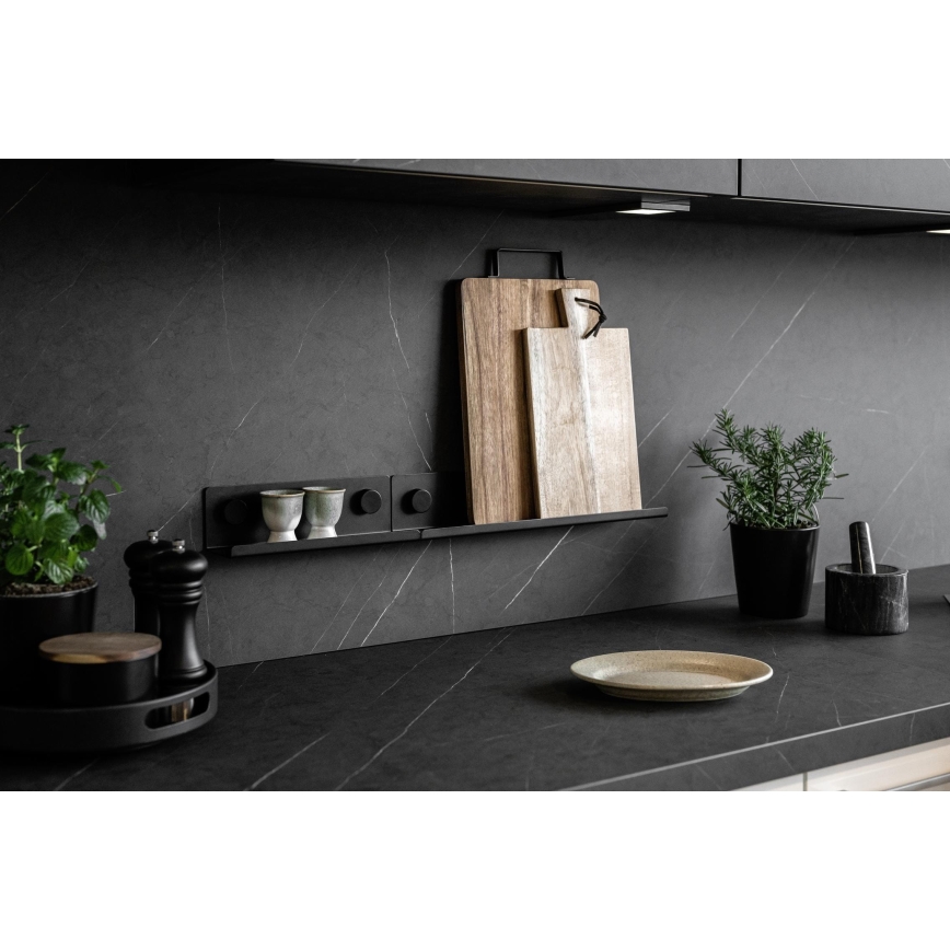 WENKO 71145800 - Soporte JET 25x7,5 cm negro