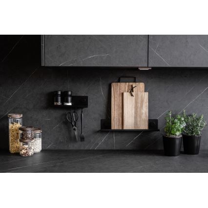 WENKO 71145800 - Soporte JET 25x7,5 cm negro