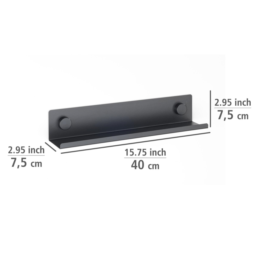 WENKO 71146800 - Juego de especieros JET 40 x 7,5 cm, negro