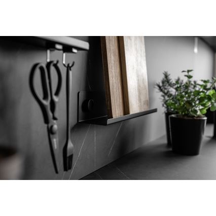 WENKO 71146800 - Juego de especieros JET 40 x 7,5 cm, negro