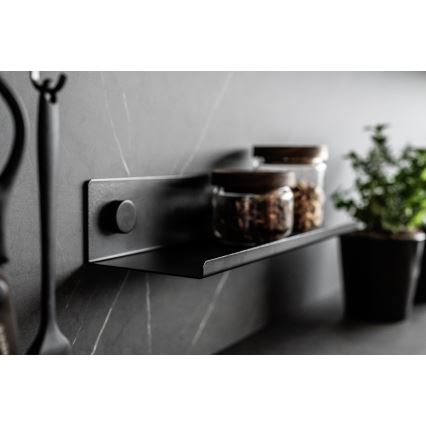 WENKO 71147800 - Repisa JET 25 x 7,5 cm negra