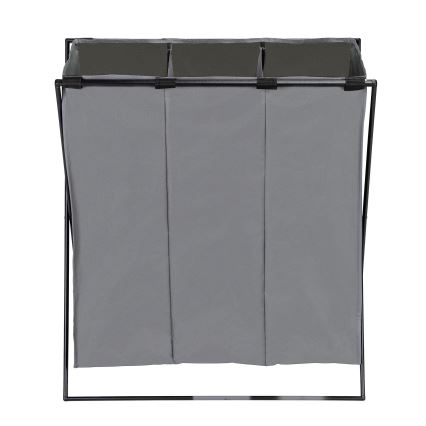 WENKO 71297800 - Cesto de ropa TRIO 69x76 cm gris/negro