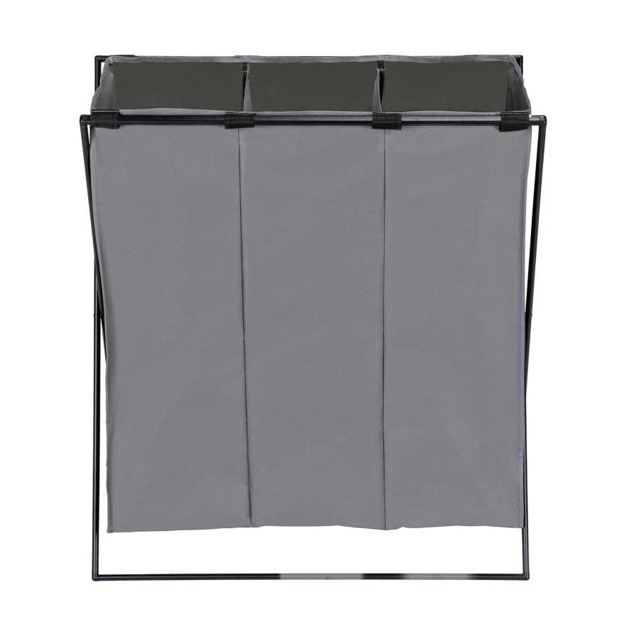 WENKO 71297800 - Cesto de ropa TRIO 69x76 cm gris/negro