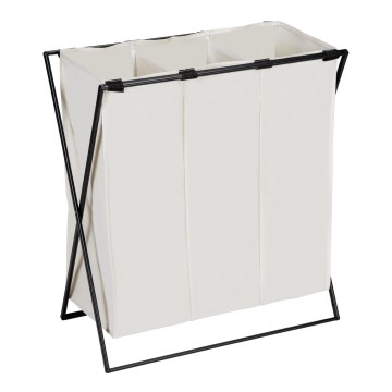 WENKO 71298800 - Cesta para ropa TRIO 69x76 cm crema/negro