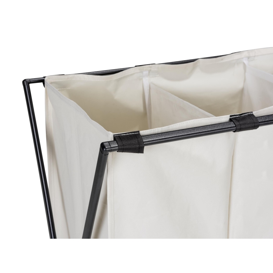 WENKO 71298800 - Cesta para ropa TRIO 69x76 cm crema/negro