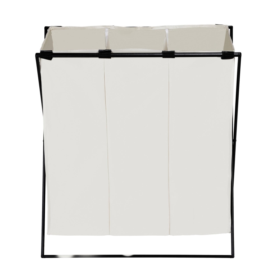 WENKO 71298800 - Cesta para ropa TRIO 69x76 cm crema/negro