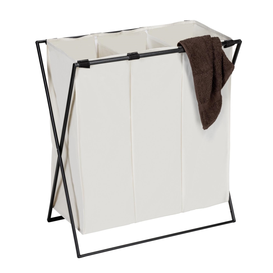 WENKO 71298800 - Cesta para ropa TRIO 69x76 cm crema/negro