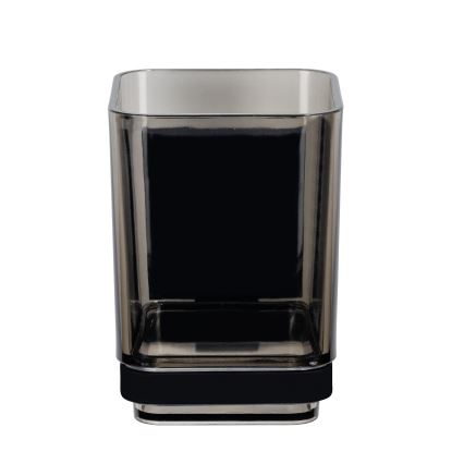 WENKO 71443800 - Vaso de baño VACUUM-LOC QUADRO ED 7,5x10 cm negro